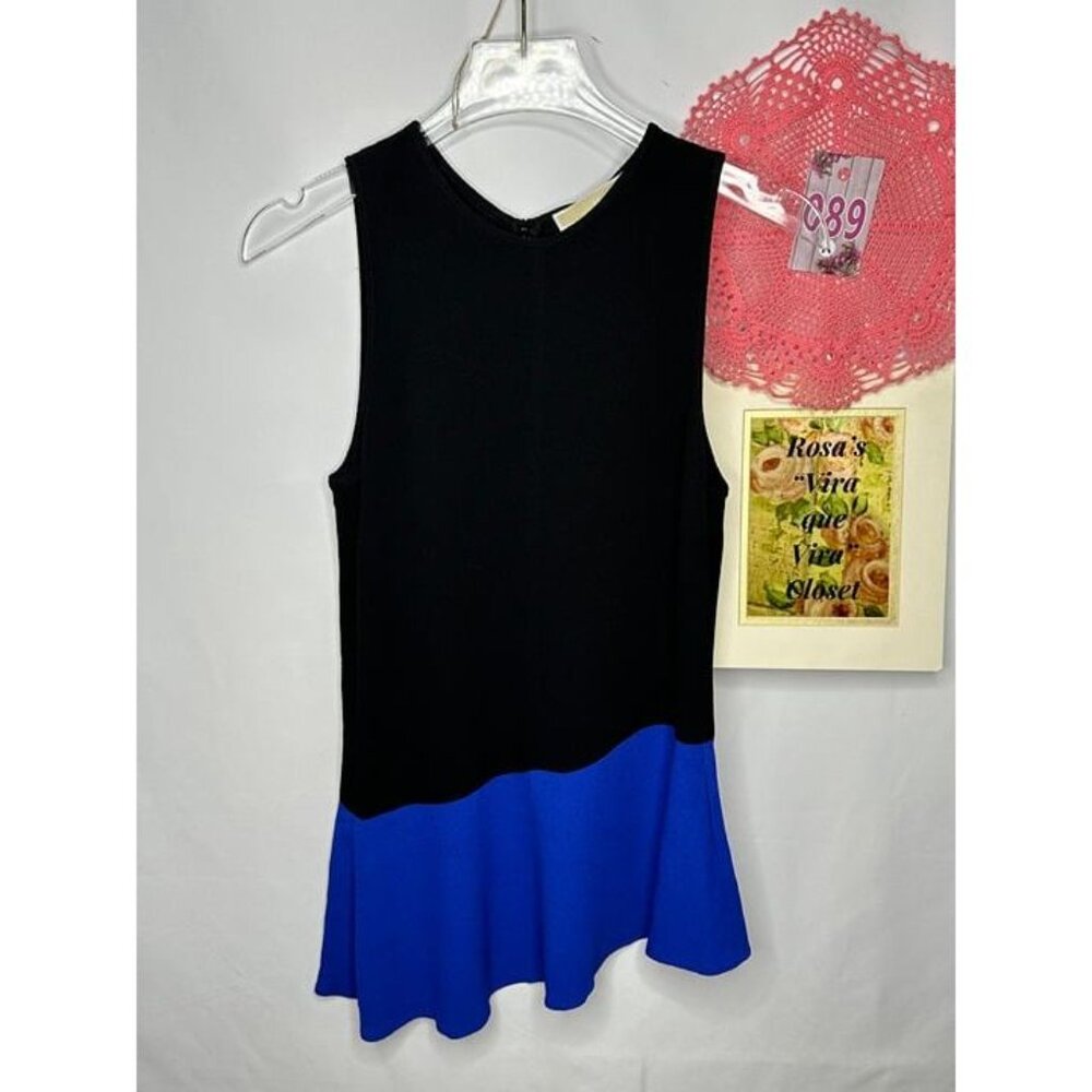 NWT Michael Michael Kors ColorBlock Sleeveless Asymmetrical Top Size XS - Picture 2 of 8